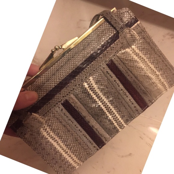 1950s unique true vintage lizard skin bag - Picture 6 of 8